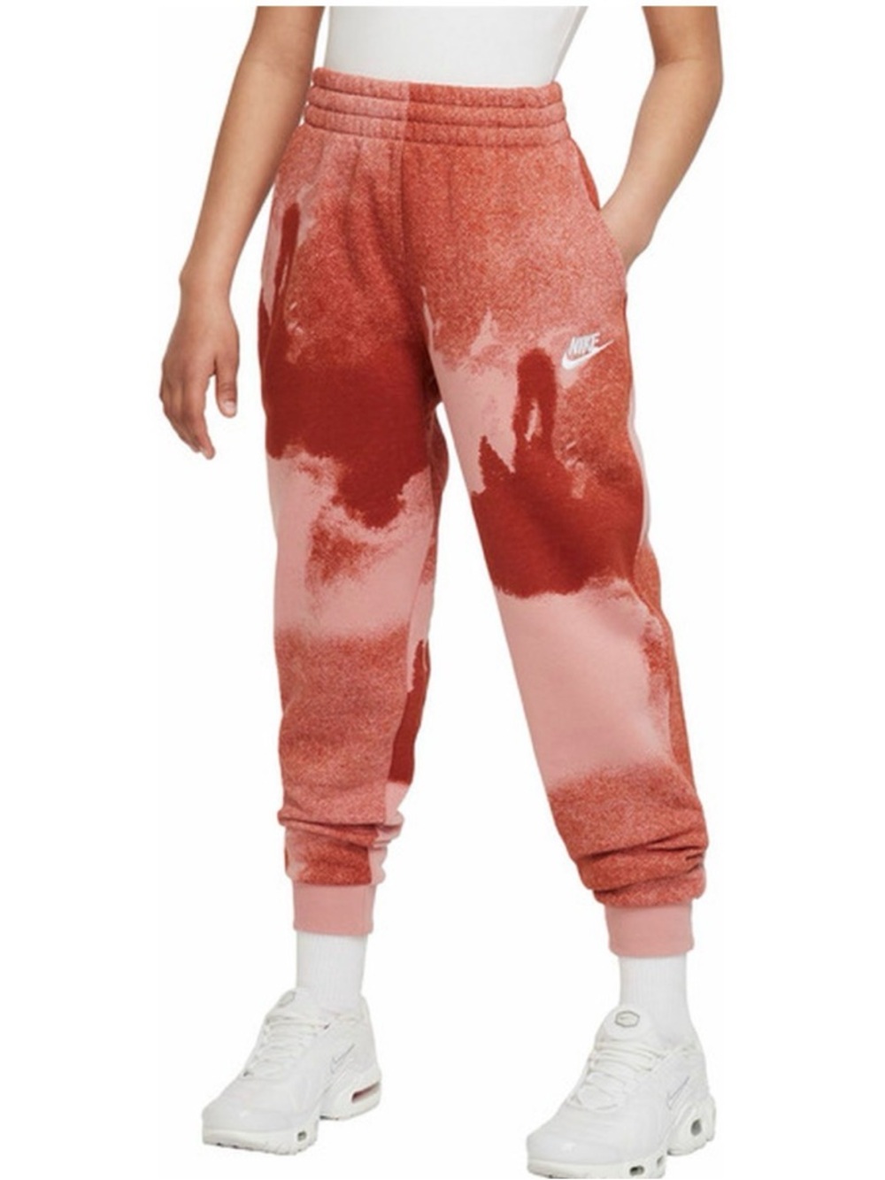 Nike Kids Pink & Rust Tie-Dye Joggers
